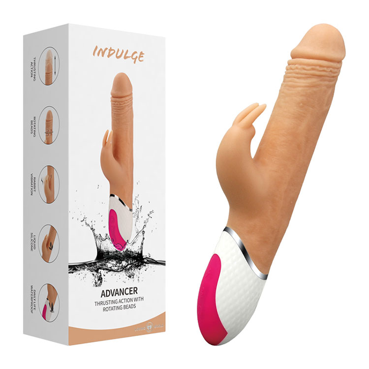 Realistic Beads Rotating Thrensing Rabbit Vibrator